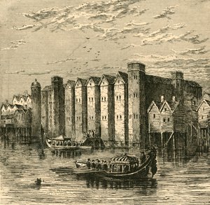 Baynards Castle, uit een uitzicht gepubliceerd in 1790, 1897