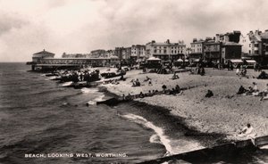 Strand, kijkend naar het westen, Worthing, Sussex, 1935