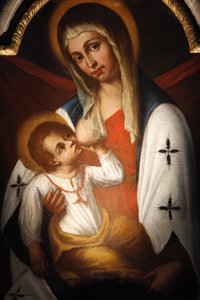 Beata Vergine delle Grazie, de Madonna van San Giuseppe door Benedetto Cottolenzo (eind 16e eeuw), Turijn, Italië