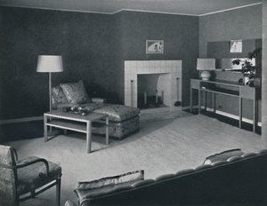 Slaapkamer in het huis van de heer Anatole Litvak in Saint Monica, Californië, 1942 door Unbekannt