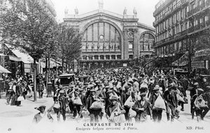 Belgen arriveren in Parijs, 1914