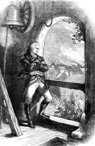 Benedict Arnold bekijkt de vernietiging van New London, 1781 ca. 1880 door Unbekannt