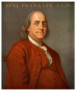 Benjamin Franklin, Amerikaanse wetenschapper en politicus, 1782, 1956