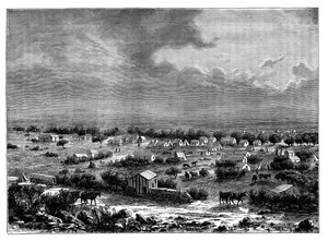 Berkly of Klipdrift, een stad in Griqualand West, Zuid-Afrika door Unbekannt