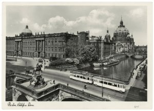 Berlijn, Stadtschloss met Kurfürstenbrücke en Dom / Fotopostkaart rond 1937/38