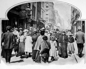Berwick Street op een zondagochtend, ca. 1901