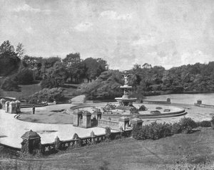 Bethesda-fontein, Central Park, New York, VS, ca. 1900 door Unbekannt