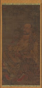 Bhadra, de zesde Luohan, gedateerd 1345 door Unbekannt