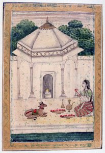 Bhairavi Ragini, Ragamala Album, School van Rajasthan, 19e eeuw door Unbekannt