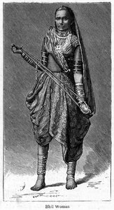 Bhil vrouw, 1886 door Unbekannt