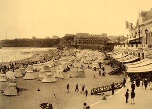 Biarritz - Het strand en het gemeentelijk casino