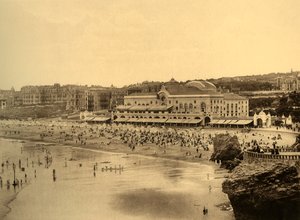 Biarritz - Het Gemeentelijk Casino en het Grote Strand, ca. 1930 door Unbekannt