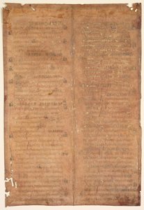 Bifolium uitgesneden uit een Karolingische Graduale verso, c. 830-860 door Unbekannt