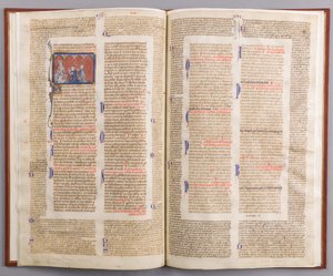 Bifolium met de decretalen van Gratianus, Frans, ca. 1290 door Unbekannt