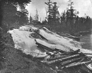 Big Falls, Peshtigo River, Wisconsin, VS, c1900 door Unbekannt