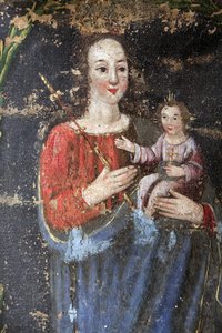 Barokke kapel van Bionnassay. Maagd Maria en Jezus door Unbekannt
