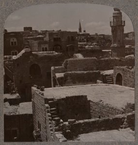 Vogelvlucht van Lydda, ca. 1900