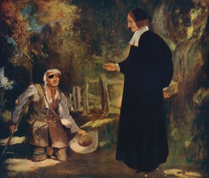 Bisschop Ken en een bedelaar, 1912 door Unbekannt