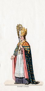 Bisschop van Lincoln, kostuumontwerp voor Shakespeares toneelstuk, Henry VIII, 19e eeuw