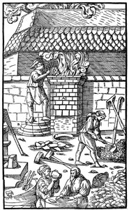 Hoogoven voor het smelten van ijzererts, 1556