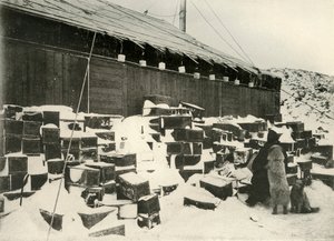 Blokken ijs...om de verdampingssnelheid te bepalen, 1908, 1909
