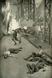 Opblazen van een brug over de Aisne bij Soissons, 1919 door Unbekannt