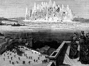 Opblazen van Flood Rock, 1885, 1886