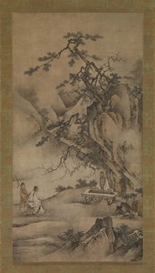 Bo Ya speelt de Qin terwijl Zhong Ziqi luistert, 1530s