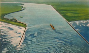 Bocas de Ceniza, ingang van de zeehaven, Barranquilla door Unbekannt