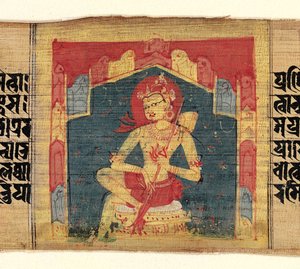 Bodhisattva in een Berggrot, Spelend op een Snaarinstrument Vina..., ca. 1090