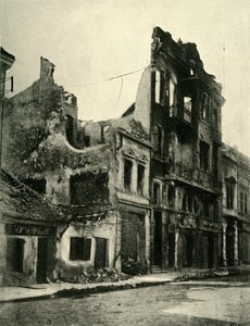 Gebombardeerde gebouwen in Belgrado, Servië, Eerste Wereldoorlog