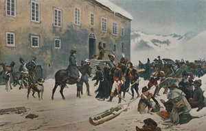 Bonaparte Ontvangen Door De Monniken van de Berg St. Bernard. Passage van de Alpen, mei 1800, 1896 door Unbekannt