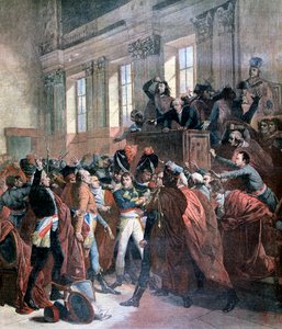 Bonaparte en de Raad van Vijfhonderd in St. Cloud, 10 november 1799, 1893 door Unbekannt