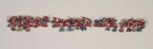 Randfragment met Vogels en Bloemen, 100 v.Chr.-700 door Unbekannt