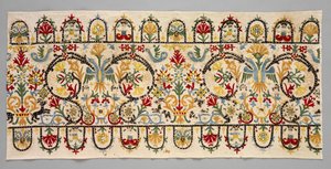 Randstroken van een rok, 1600s - 1700s door Unbekannt