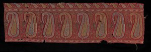 Rand van een sjaal, 1800s