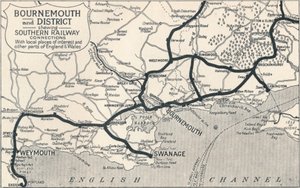 Bournemouth en District, met verbindingen van de Southern Railway, 1929 door Unbekannt