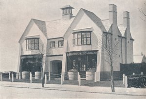 Bournville: twee van de dorpswinkels, door WA Harvey, ca. 1900-1902 door Unbekannt