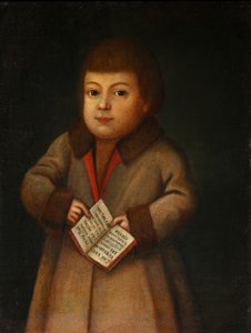 Jongen met een alfabetboek