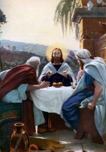 Het breken van het brood in Emmaus, 1926 door Unbekannt