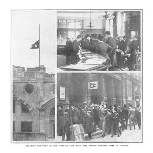 Het Nieuws van het Verlies van de Titanic met Meer dan Twaalfhonderd Levens naar Londen Brengen, 20 april 1912
