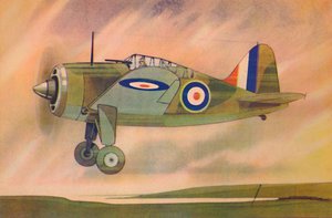 Brewster Buffalo jachtvliegtuig, ca. 1944