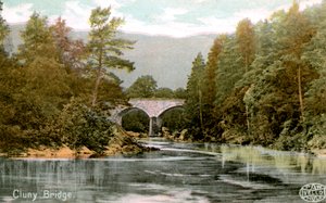Brug van Cluny, nabij Pitlochry, Perthshire, Schotland, begin 20e eeuw door Unbekannt