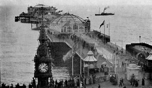 Brighton Aquarium en Palace Pier, Brighton, East Sussex, begin 20e eeuw door Unbekannt