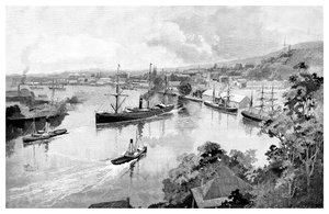 Brisbane vanaf Bowen Terrace, 1886