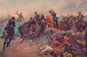 Britse Artillerie Betreedt de Vijandelijke Linies bij Tel-el-Kebir, Egypte, 1882, 1883 1906 door Unbekannt