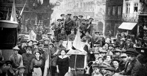 Britse Expeditionaire Macht in Rouen, Frankrijk, Eerste Wereldoorlog, 1914