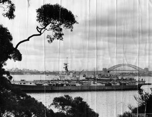 Brits vliegdekschip HMS Venerable, Sydney, Australië, ca. 1946