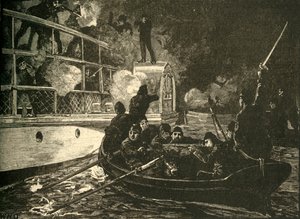 Britse Troepen Veroveren het Canadese Rebellen Schip Caroline op de Niagara Rivier door Unbekannt