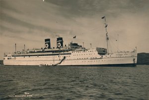 Brits passagiersschip SS Arandora Star van de Blue Star Line, 1936